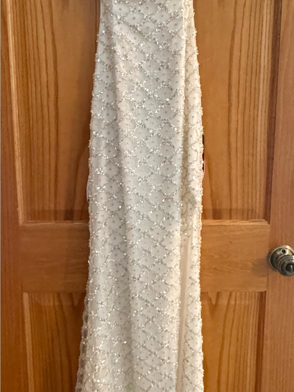 Terani Couture Ivory Beaded Wedding Dress One of a kind sample. Left slit